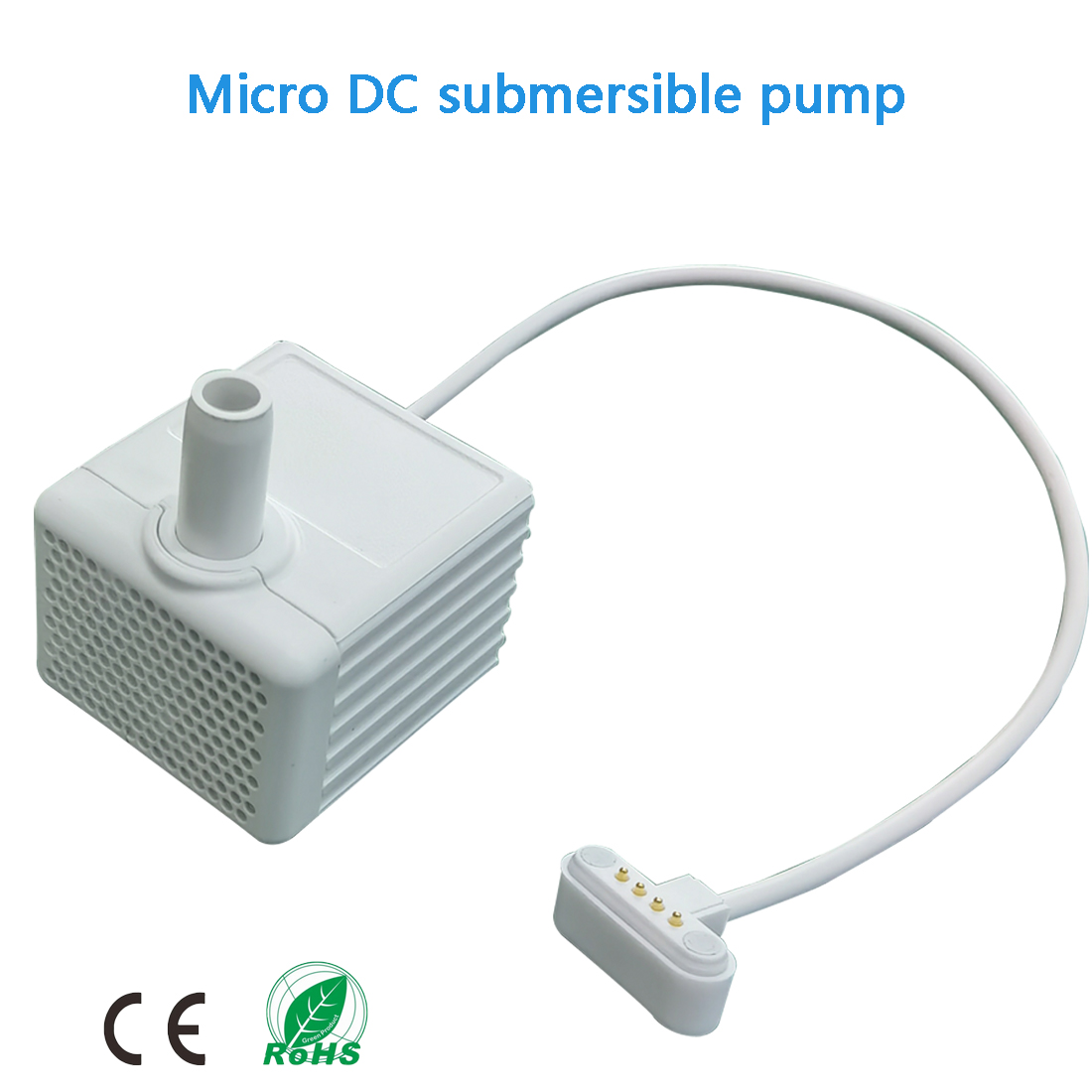 Conector impermeable de 4 núcleos, minibomba de fuente de agua para mascotas sin escobillas, ultrasilenciosa, 5V, CC, con funciones PWM y FG