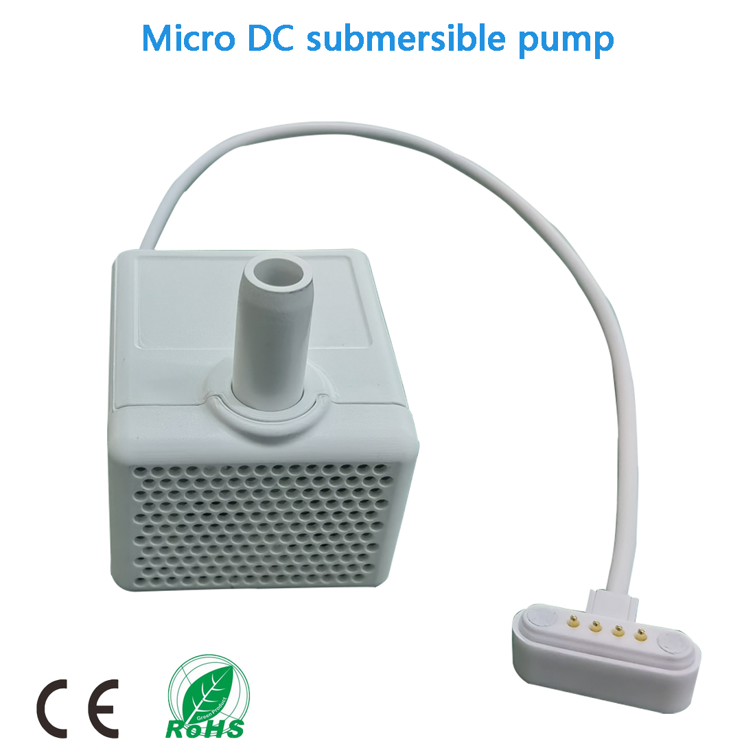 Conector impermeable de 4 núcleos, minibomba de fuente de agua para mascotas sin escobillas, ultrasilenciosa, 5V, CC, con funciones PWM y FG